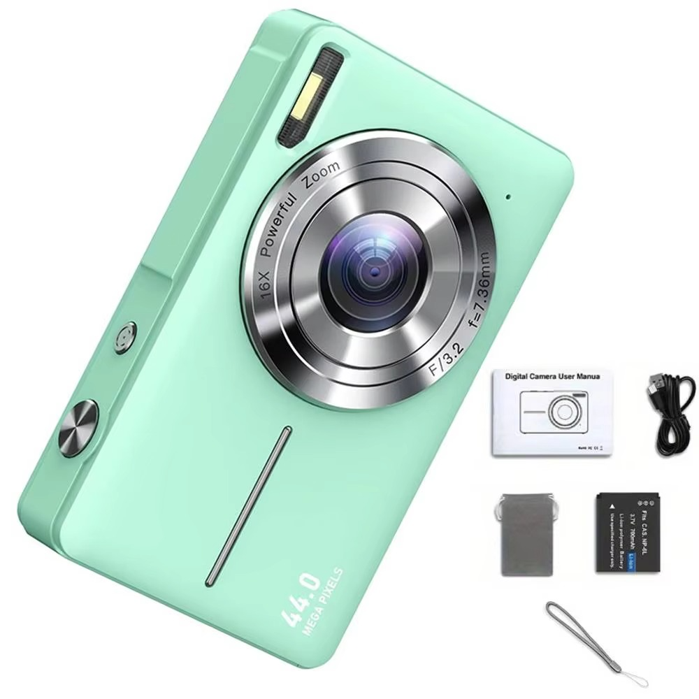 corlado | Hochauflösende Digitalkamera für Kinder - 1080P HD, 44MP mit 16-fachem Zoom