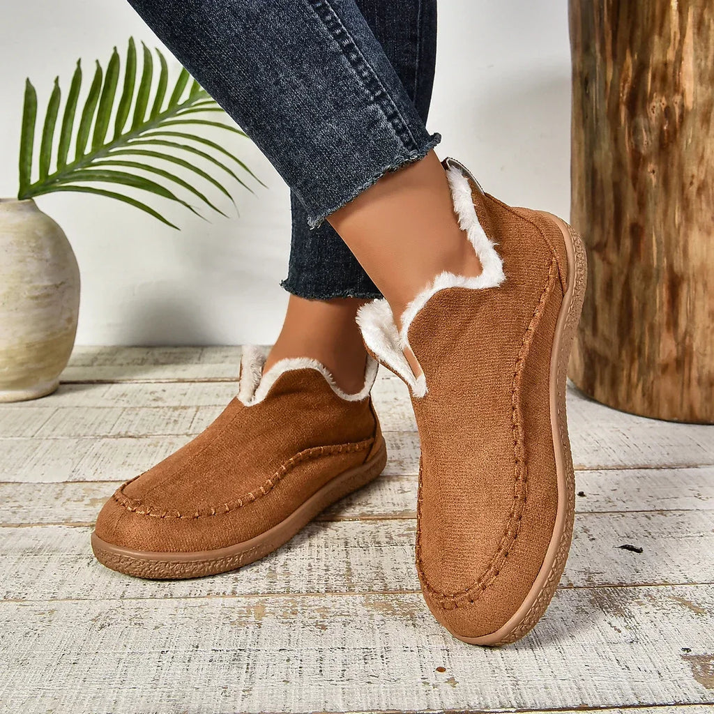 corlado™ Damen Warme Winter Slip-On Plateau Stiefeletten
