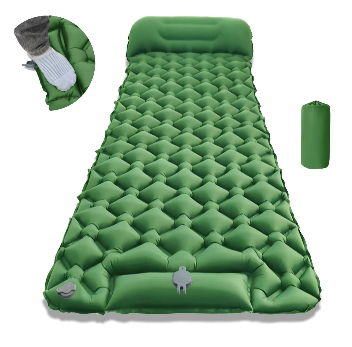 corlado | Ultra-Comfort Luftmatratze für Camping mit integriertem Kopfkissen und Pumpe