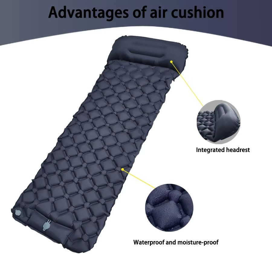corlado | Ultra-Comfort Luftmatratze für Camping mit integriertem Kopfkissen und Pumpe