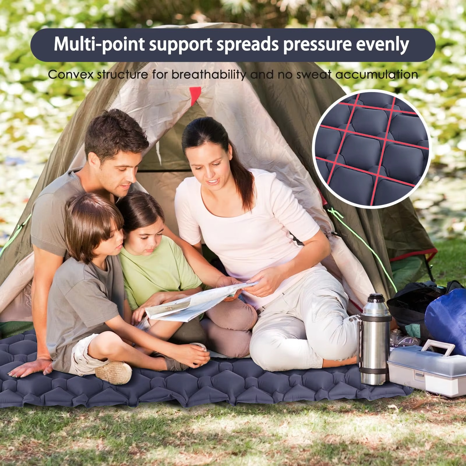 corlado | Ultra-Comfort Luftmatratze für Camping mit integriertem Kopfkissen und Pumpe