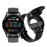 corlado | Zwei in Eins Smartwatch mit Bluetooth-Ohrhörern
