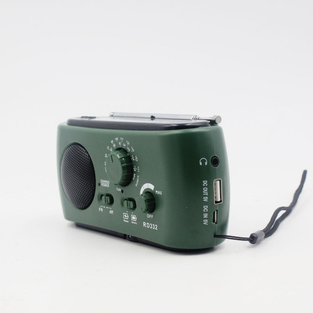 SafeTune - Notfallradio mit USB-, Solar- und Kurbelaufladung