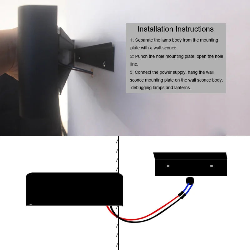 corlado | Moderne LED-Wandleuchte – 16W dimmbare Wandlampe mit Fernbedienung, Auf- und Ablichtung für Schlafzimmer, Wohnzimmer und Flur