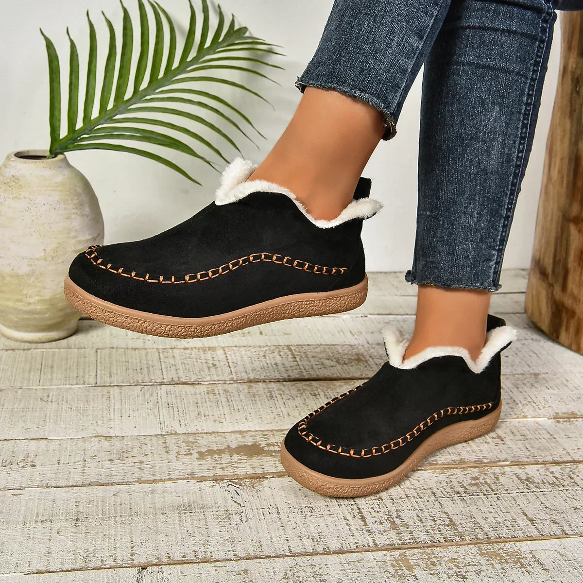 corlado™ Damen warme Winter Slip-On Plateau Stiefeletten