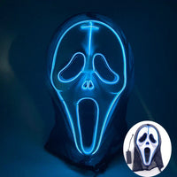 LED Purge Maske, handbemalt, Neon Full Face mit blinkenden Modi, PVC + EL