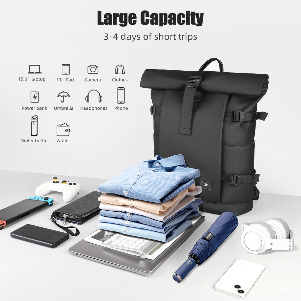 corlado | Erweiterbarer Outdoor-Rucksack mit großem Volumen & Laptopfach