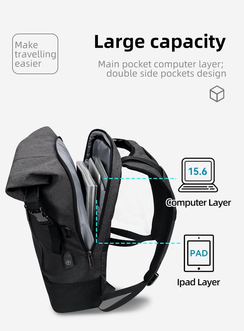 corlado | Multifunktionaler Rucksack für draußen mit USB-Anschluss