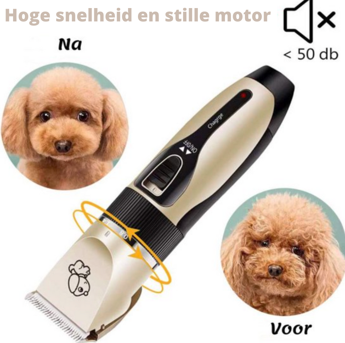 Petts – Hundeschermaschine mit 5 Stufen & Bürste – für alle Felltypen
