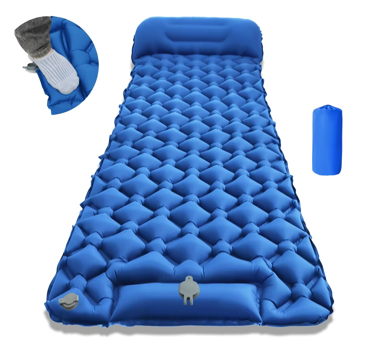 corlado | Ultra-Comfort Luftmatratze für Camping mit integriertem Kopfkissen und Pumpe