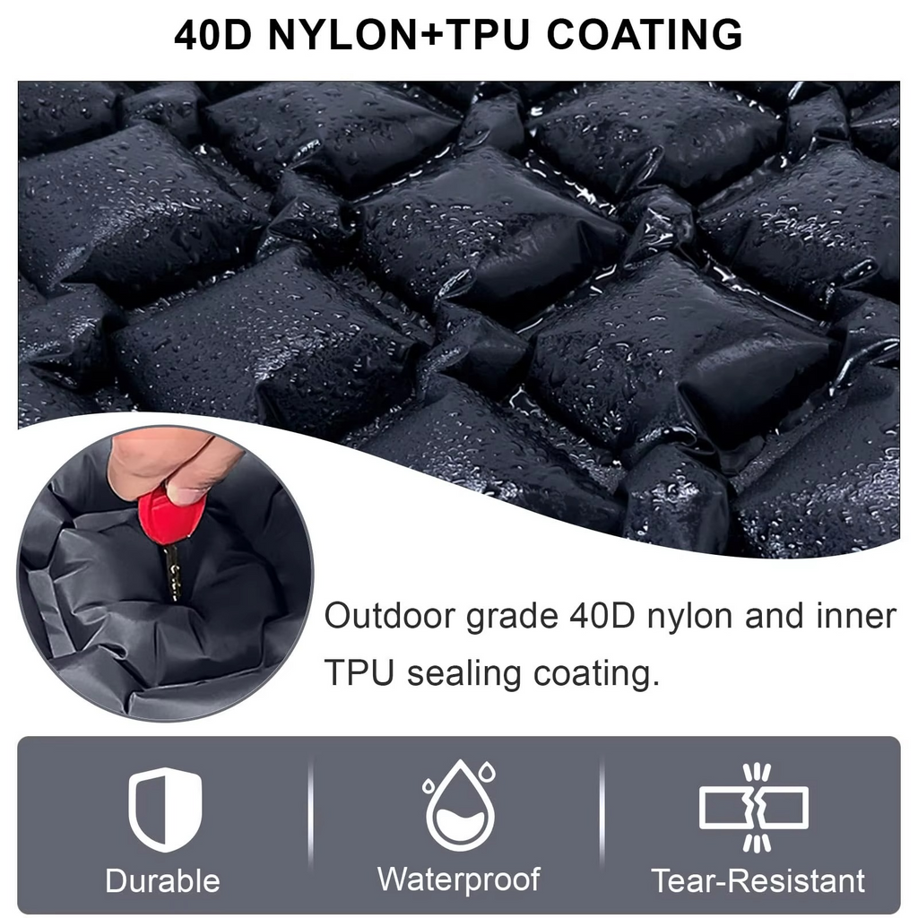 corlado | Ultra-Comfort Luftmatratze für Camping mit integriertem Kopfkissen und Pumpe