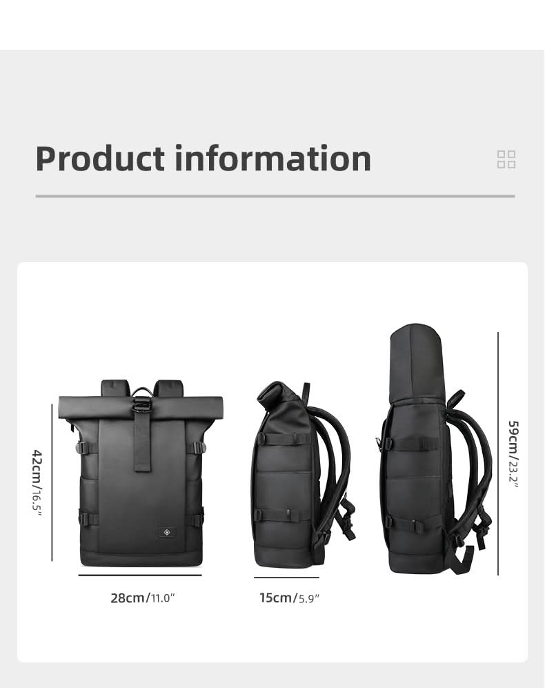 corlado | Erweiterbarer Outdoor-Rucksack mit großem Volumen & Laptopfach