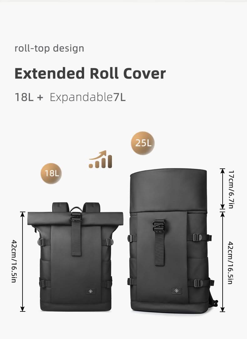 corlado | Erweiterbarer Outdoor-Rucksack mit großem Volumen & Laptopfach