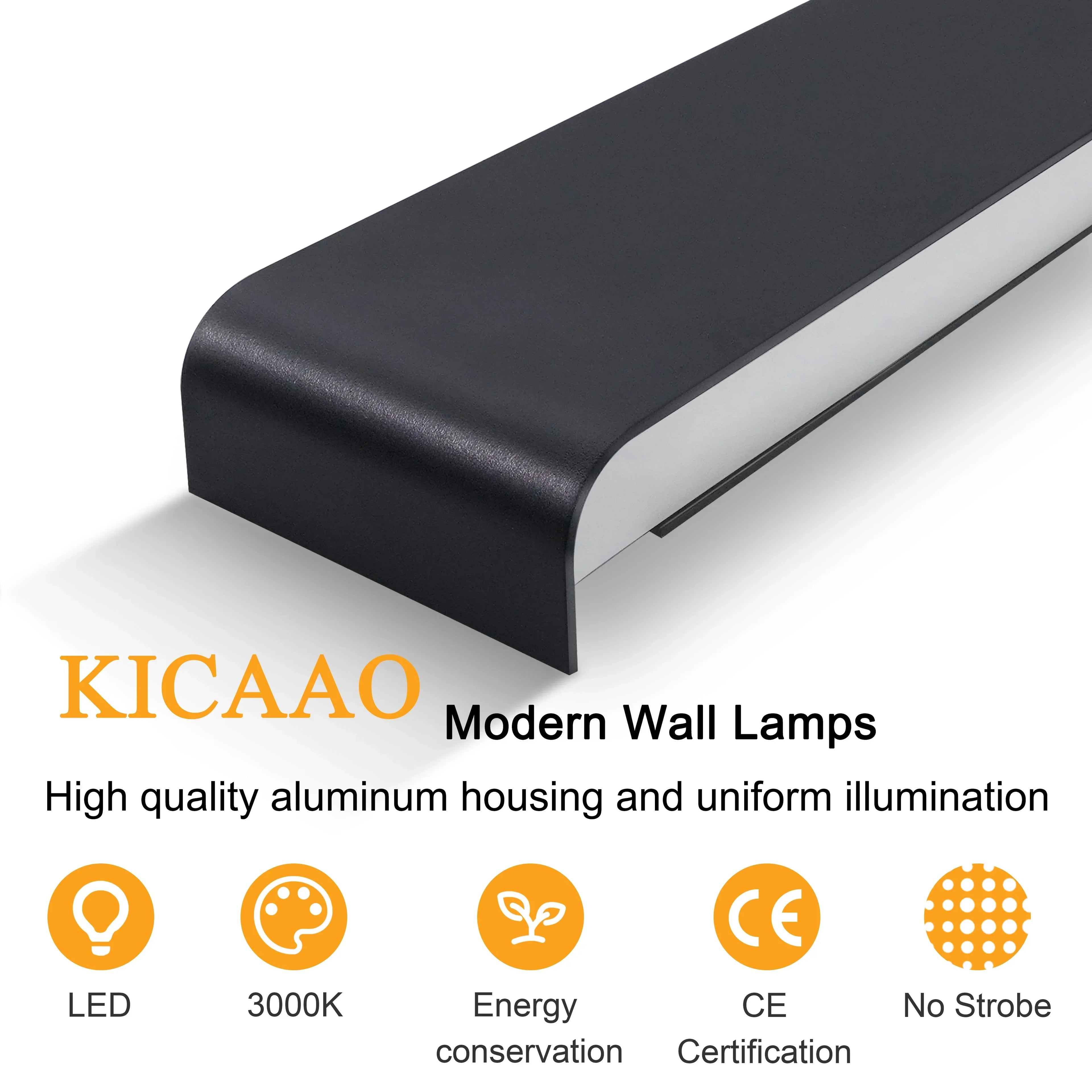 corlado | Moderne LED-Wandleuchte – 16W dimmbare Wandlampe mit Fernbedienung, Auf- und Ablichtung für Schlafzimmer, Wohnzimmer und Flur