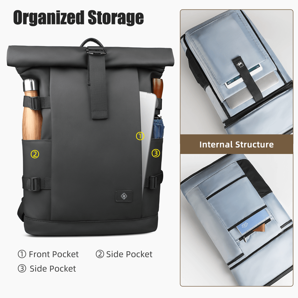 corlado | Erweiterbarer Outdoor-Rucksack mit großem Volumen & Laptopfach