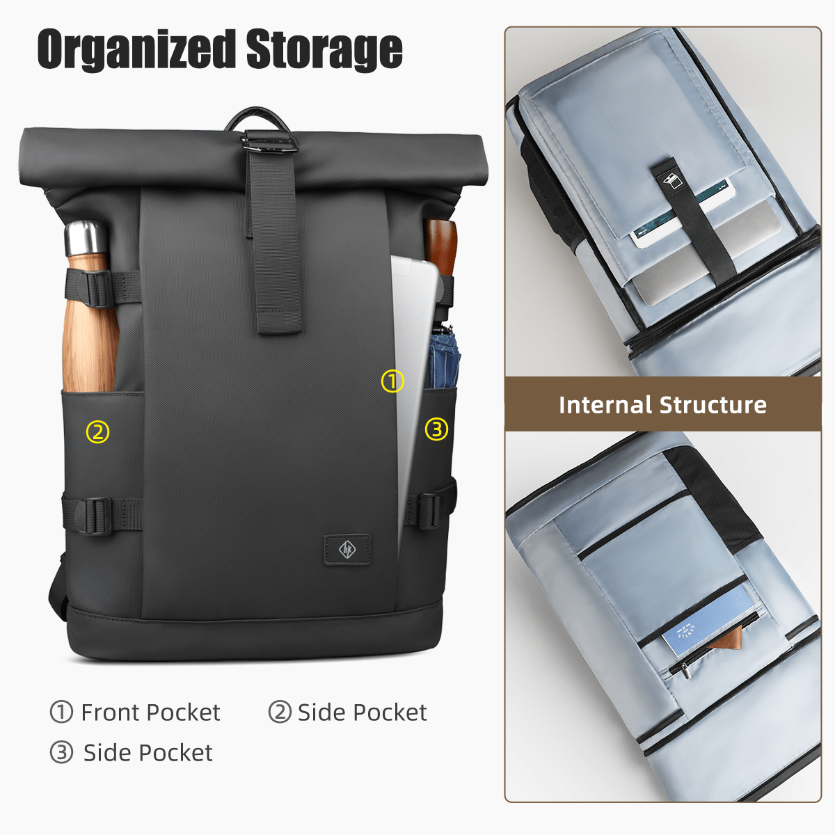 corlado | Erweiterbarer Outdoor-Rucksack mit großem Volumen & Laptopfach