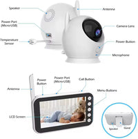 Intelligentes Babyphone mit HD-Kamera, Nachtsicht & App-Steuerung