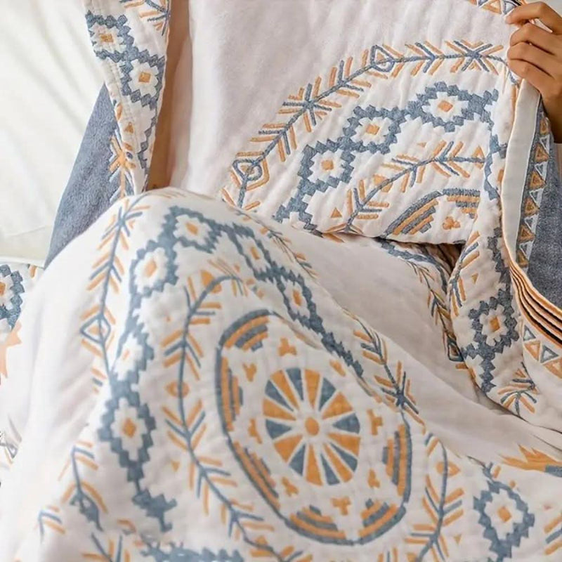 corlado | Baumwolldecke mit Mandala-Muster für Innen- und Außenbereich