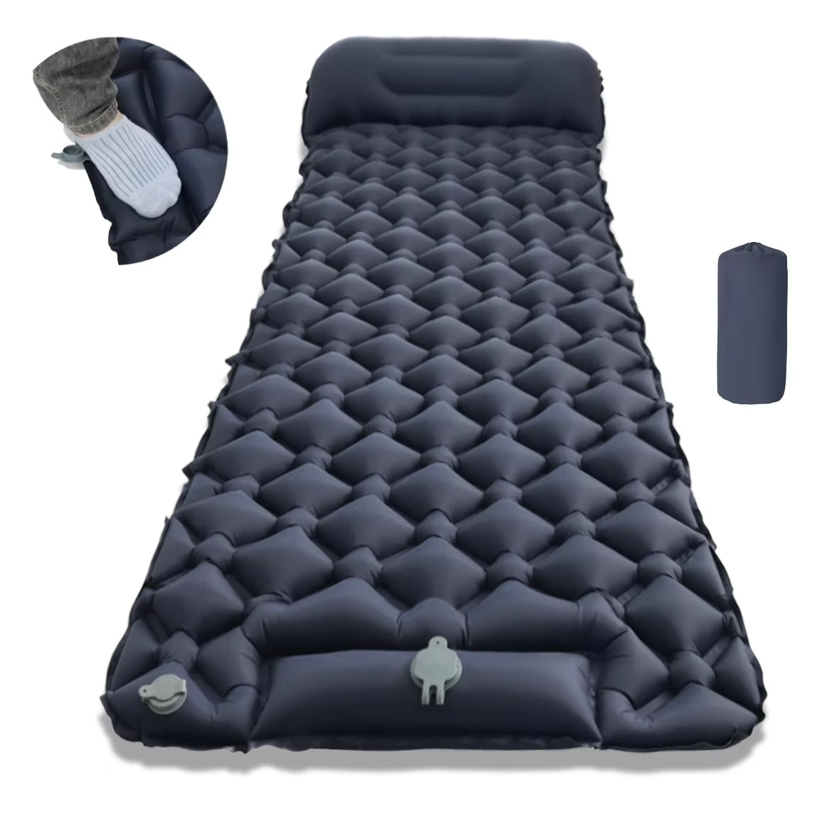 corlado | Ultra-Comfort Luftmatratze für Camping mit integriertem Kopfkissen und Pumpe
