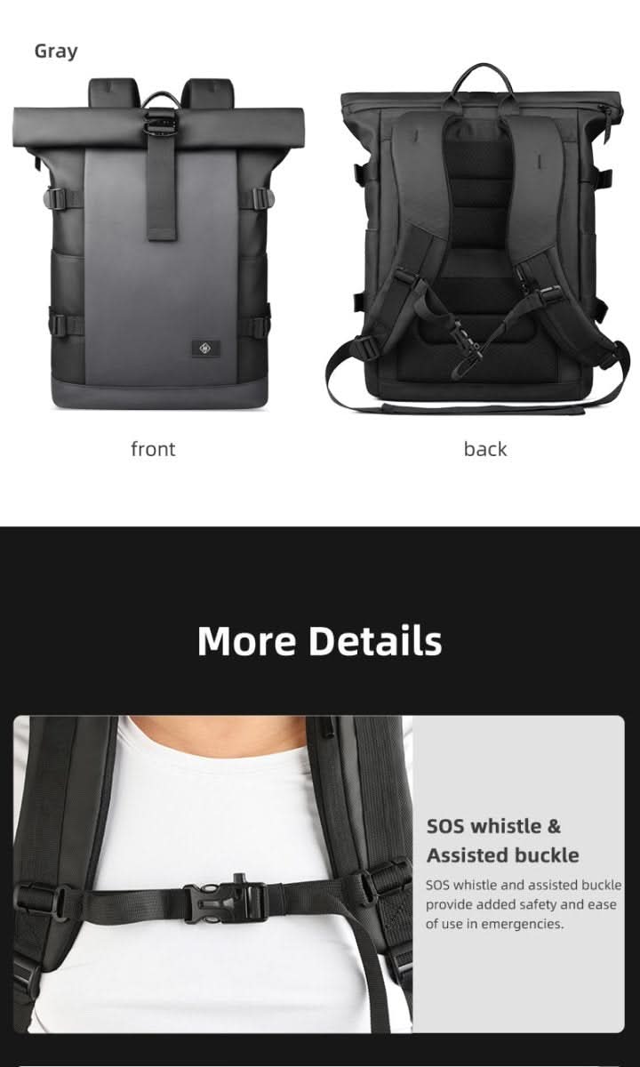 corlado | Erweiterbarer Outdoor-Rucksack mit großem Volumen & Laptopfach