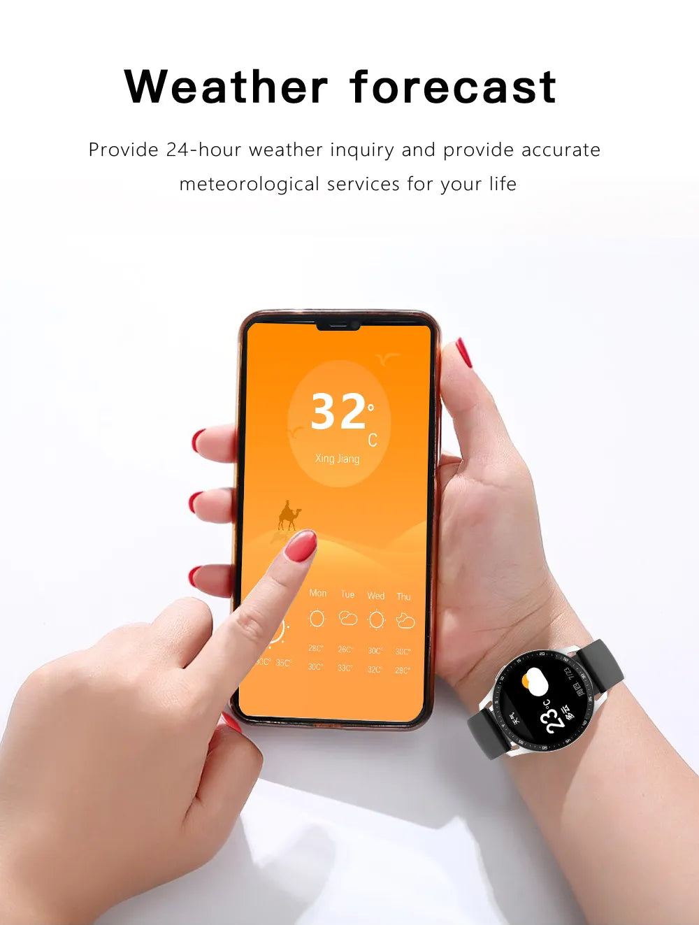 corlado | Zwei in Eins Smartwatch mit Bluetooth-Ohrhörern