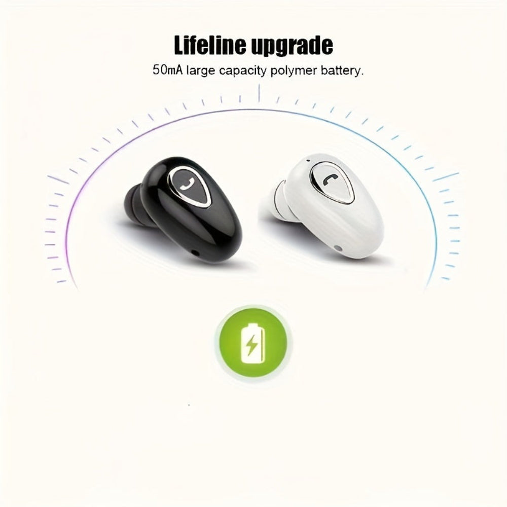 Bluetooth Ohrhörer, kabellos, Mini, unsichtbar, Single In-Ear