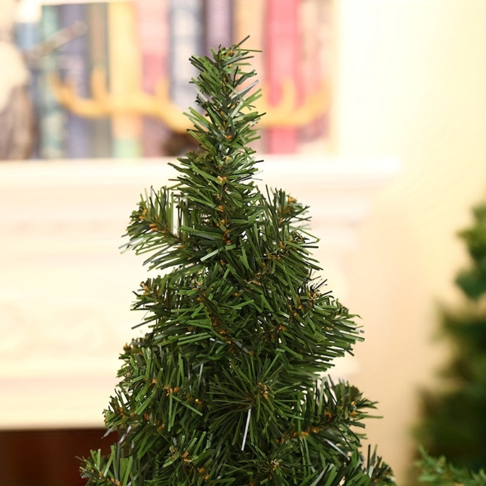 Kleiner Weihnachtsbaum, rustikale Jute-Basis, Tischdekoration