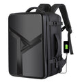 corlado | Großraummäßiger wasserdichter erweiterbarer Hartschalen-Rucksack mit USB-Ladeanschluss (161 Schwarz)