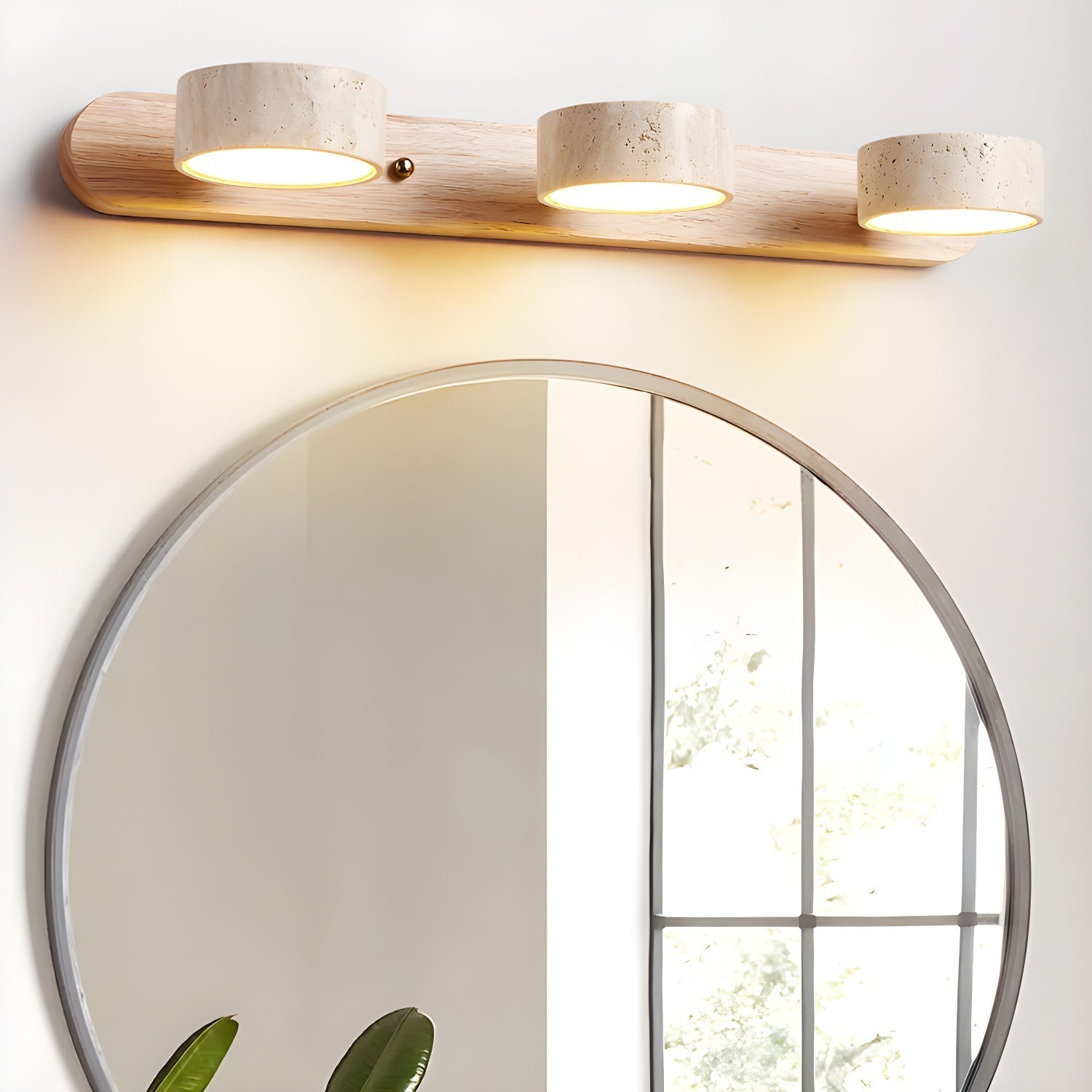 Travero Duo Wandleuchte – Modern, Doppelarm, Travertin-Optik