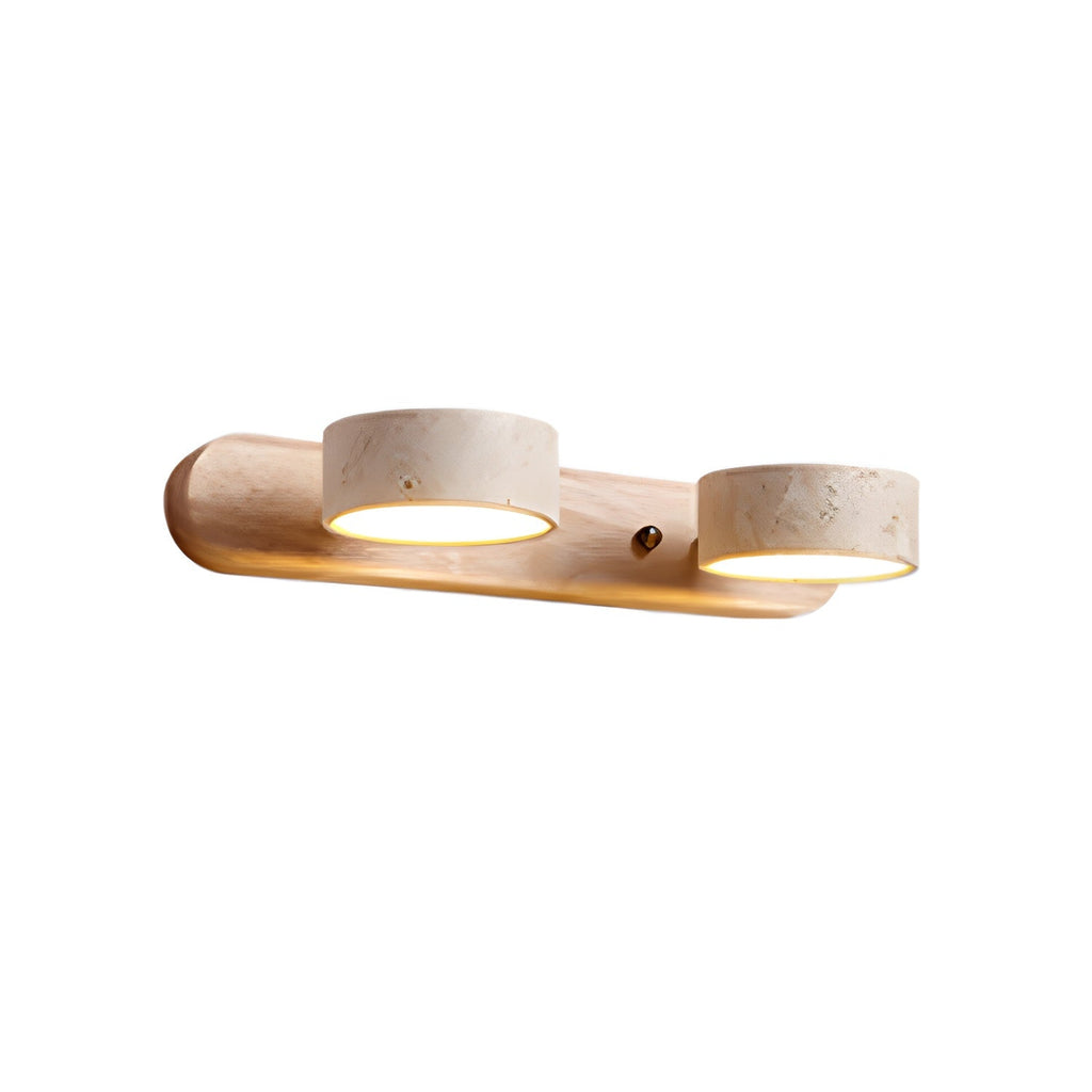 Travero Duo Wandleuchte – Modern, Doppelarm, Travertin-Optik