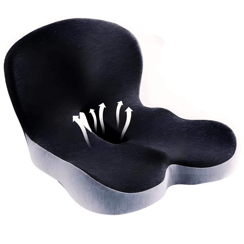 corlado | Ergonomisches Sitzkissen mit Lendenstütze für Büro, Auto & Reisen