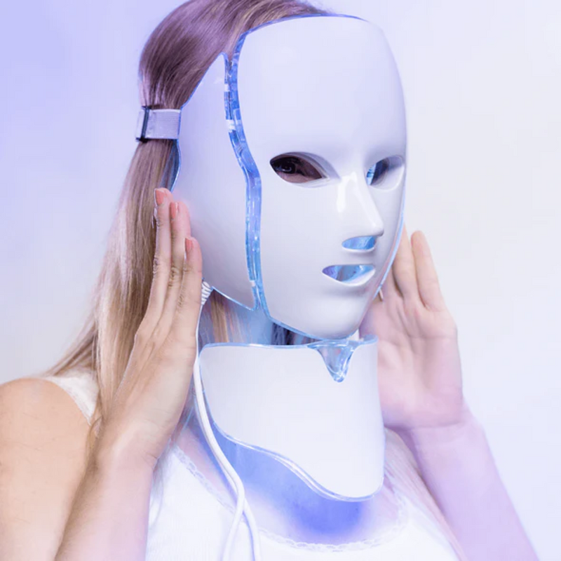 corlado | 7 Farben LED Photon Lichttherapie Maske - Gesichts- und Halsbehandlung