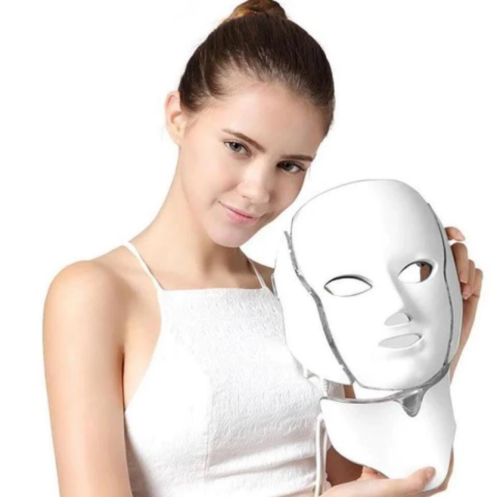corlado | 7 Farben LED Photon Lichttherapie Maske - Gesichts- und Halsbehandlung