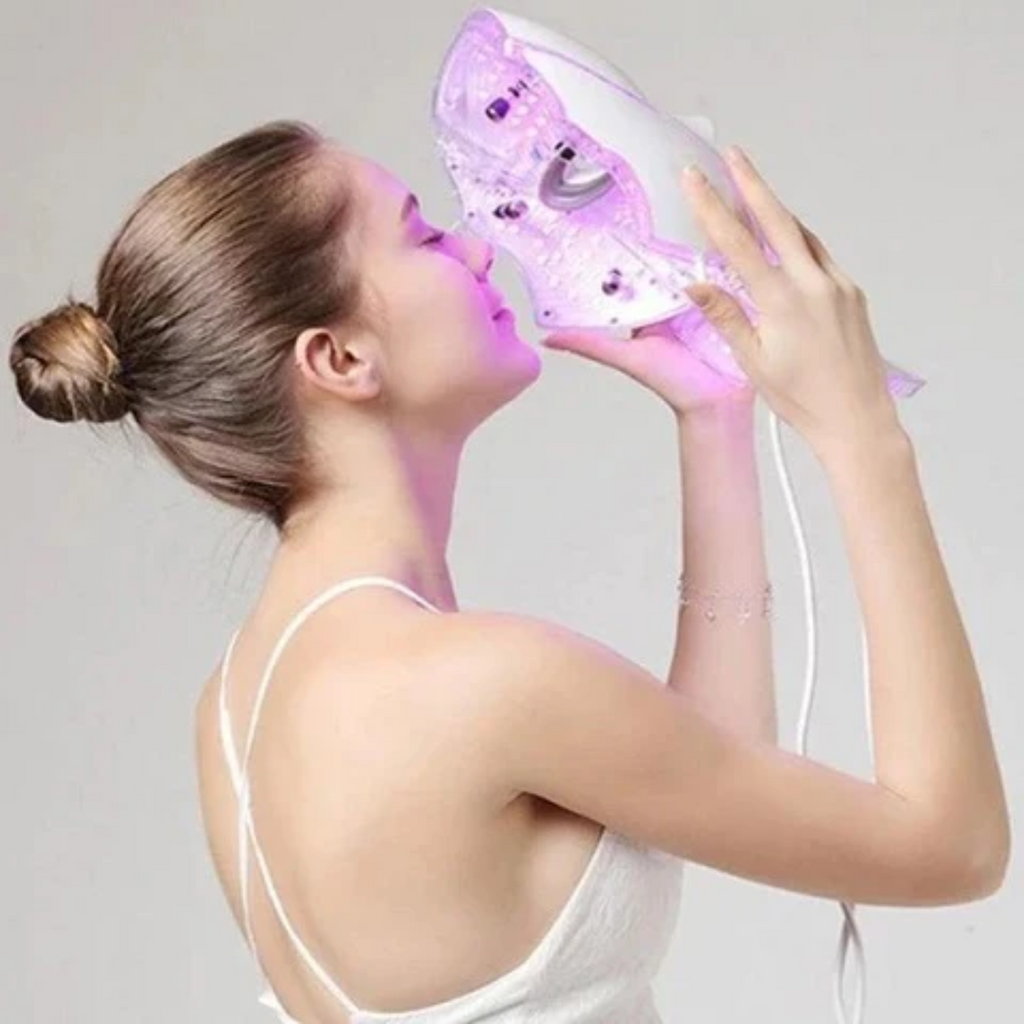 corlado | 7 Farben LED Photon Lichttherapie Maske - Gesichts- und Halsbehandlung