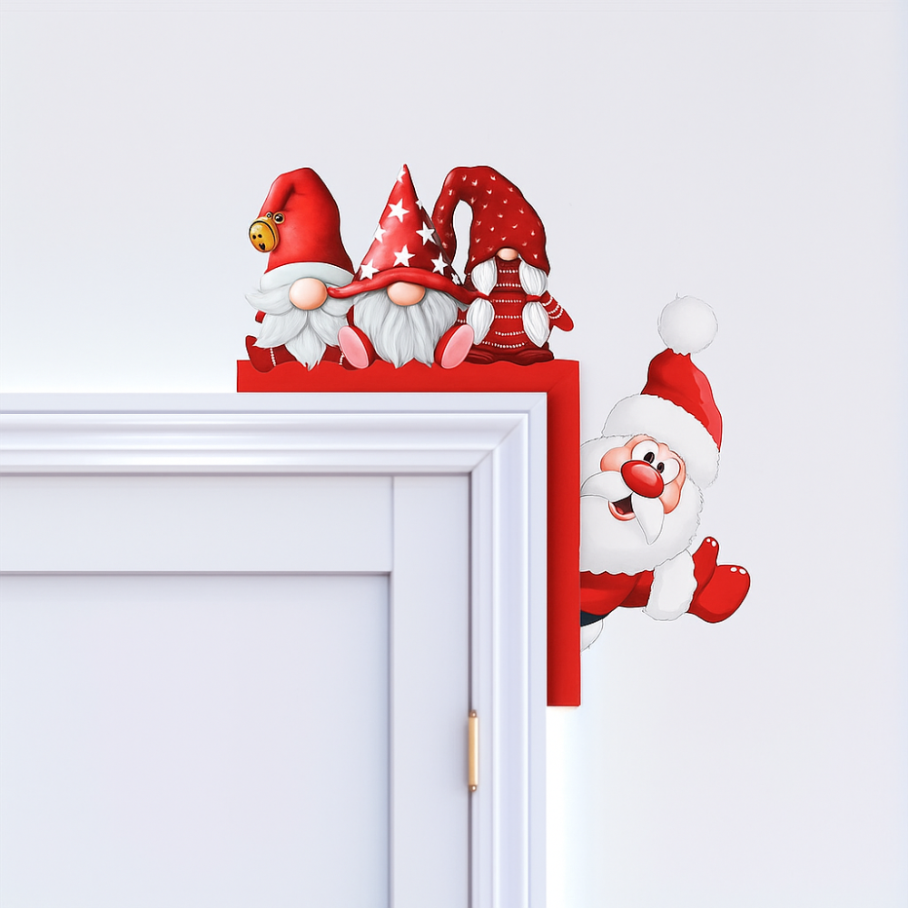 Wanddeko Weihnachten, Santa Rentier Türrahmen Dekoration