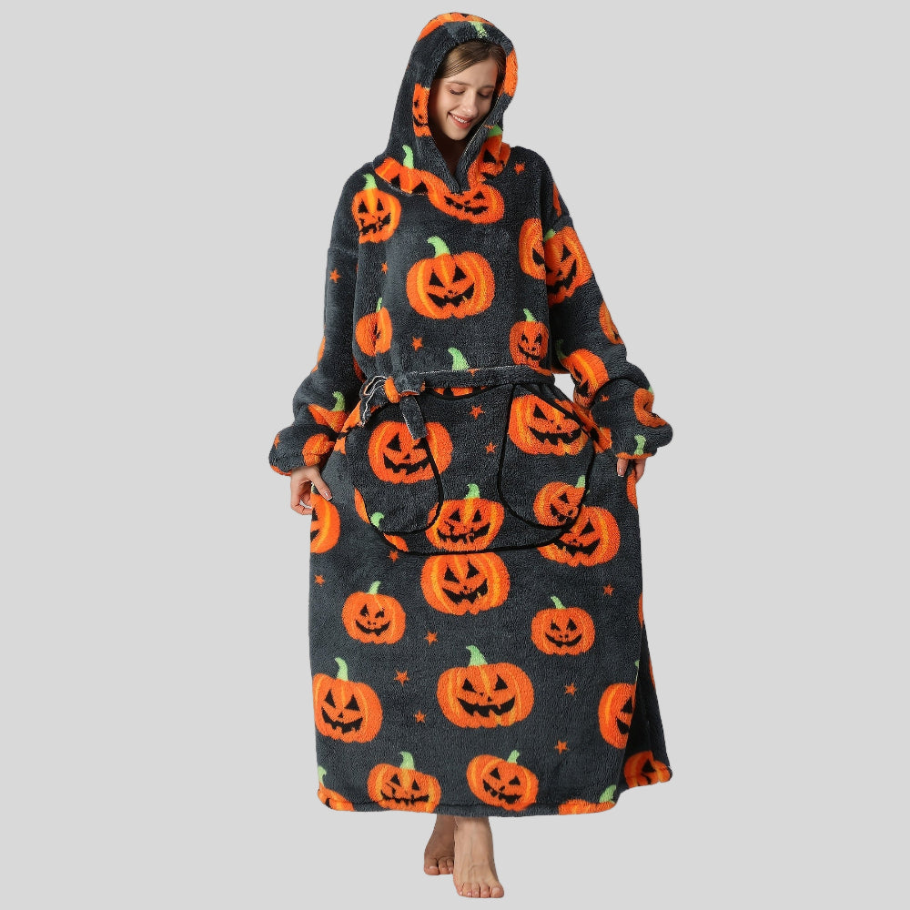 Damen Oversized Hoodie-Decke, warm, gemütlich, Weihnachtsoutfit
