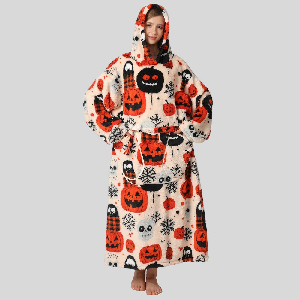 Damen Oversized Hoodie-Decke, warm, gemütlich, Weihnachtsoutfit