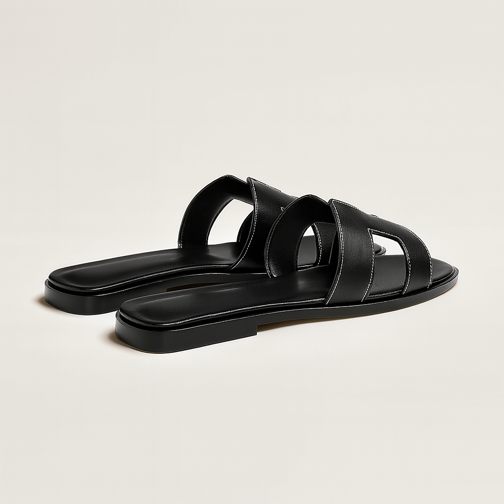 Damen Slip-On Sandalen, flach, bequem, Sommer Schuhe