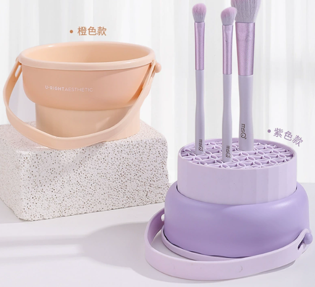 2-in-1 Silikon-Pinselreinigungsschale, Waschen und Trocknen
