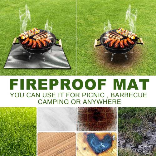 Silberne feuerfeste Grillmatte