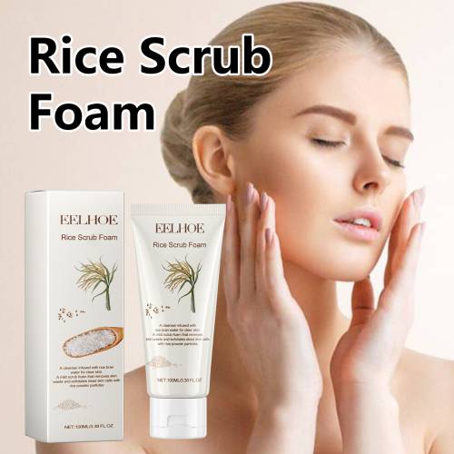 Reis-Peeling-Schaum mit Hyaluronsäure