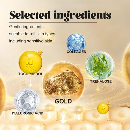 24K Gold Augenpads mit Kollagen und Hyaluronsäure