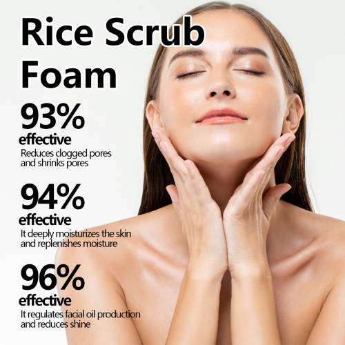 Reis-Peeling-Schaum mit Hyaluronsäure