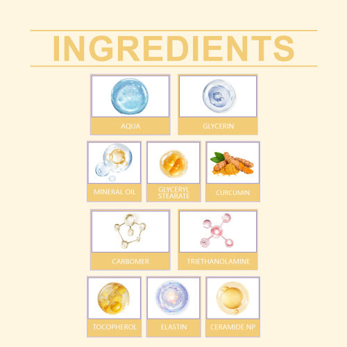 Körpercreme mit Ceramid, Elastin und Curcumin