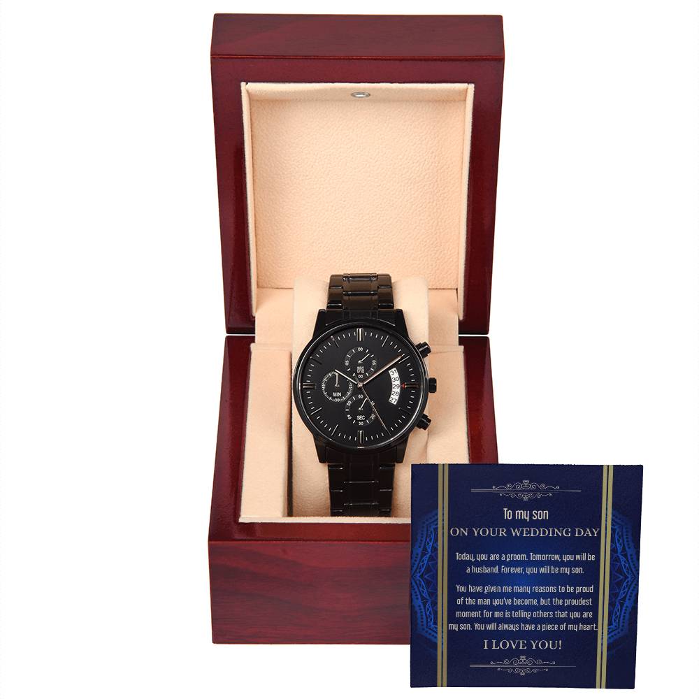 Sohn Hochzeit – Be My Son – Metall-Chronographenuhr