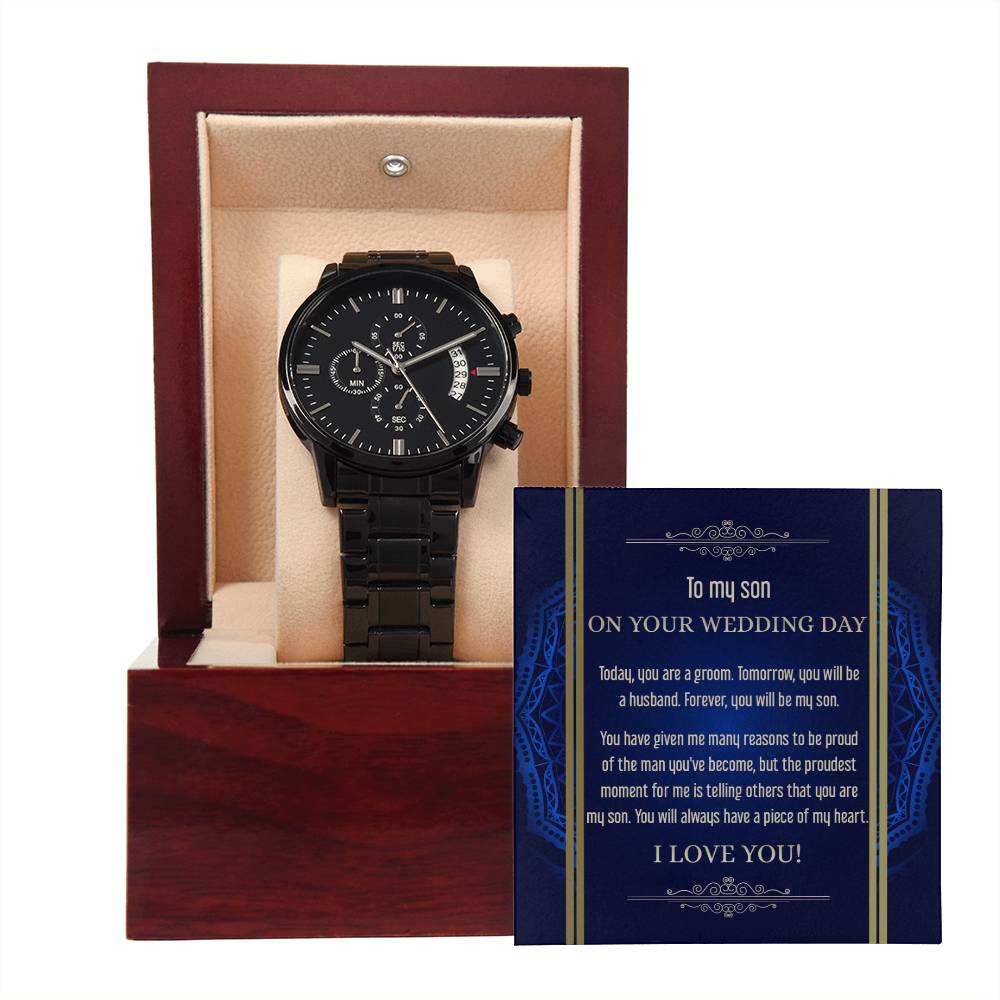 Sohn Hochzeit – Be My Son – Metall-Chronographenuhr