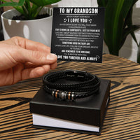 To My Grandson – Love You Forever Halskette – Schwarzes Design – Geschenk für Enkel