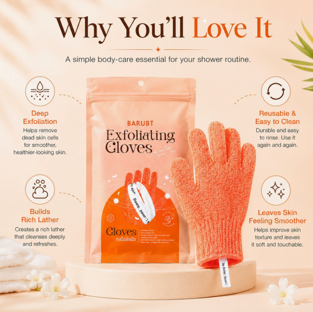 Peeling-Handschuhe für die Dusche, für glatte Haut