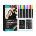 Temporäres Tattoo-Stift-Set mit Schablonen