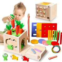 corlado | 8-in-1 Montessori Spielbox für Babys - Fördert Entwicklung und Kreativität